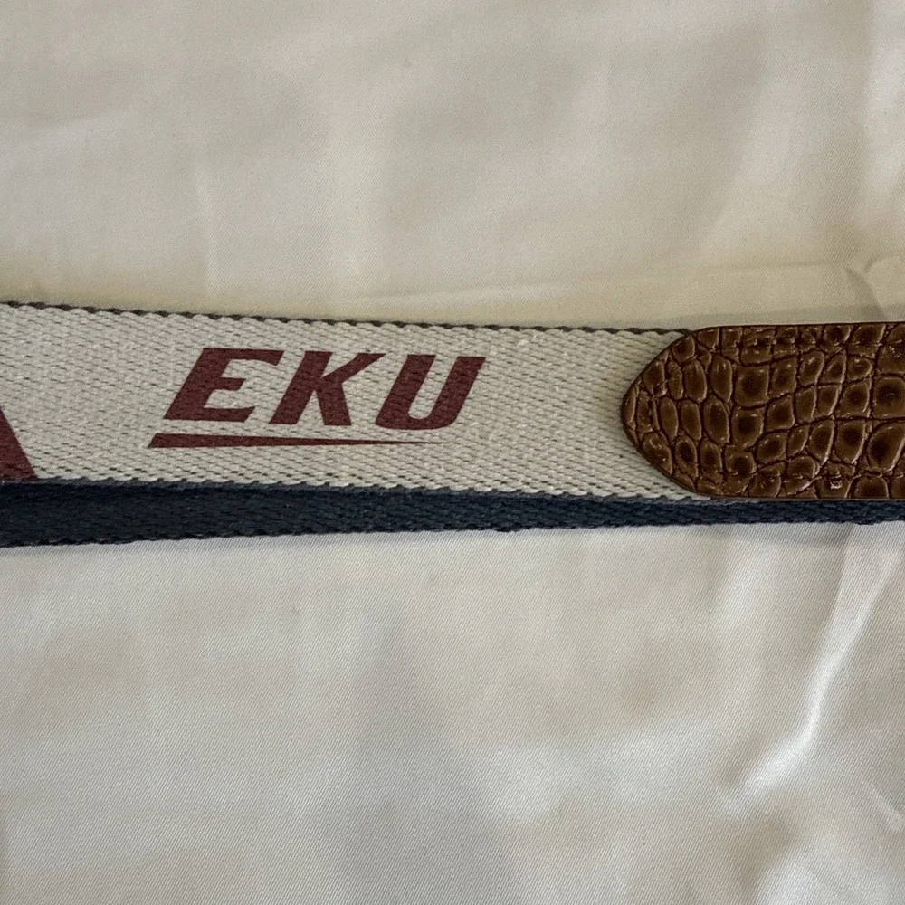 Doc Murphy Belt Reversible Canvas Red White Blue EKU PGA Of America 1916 Leather